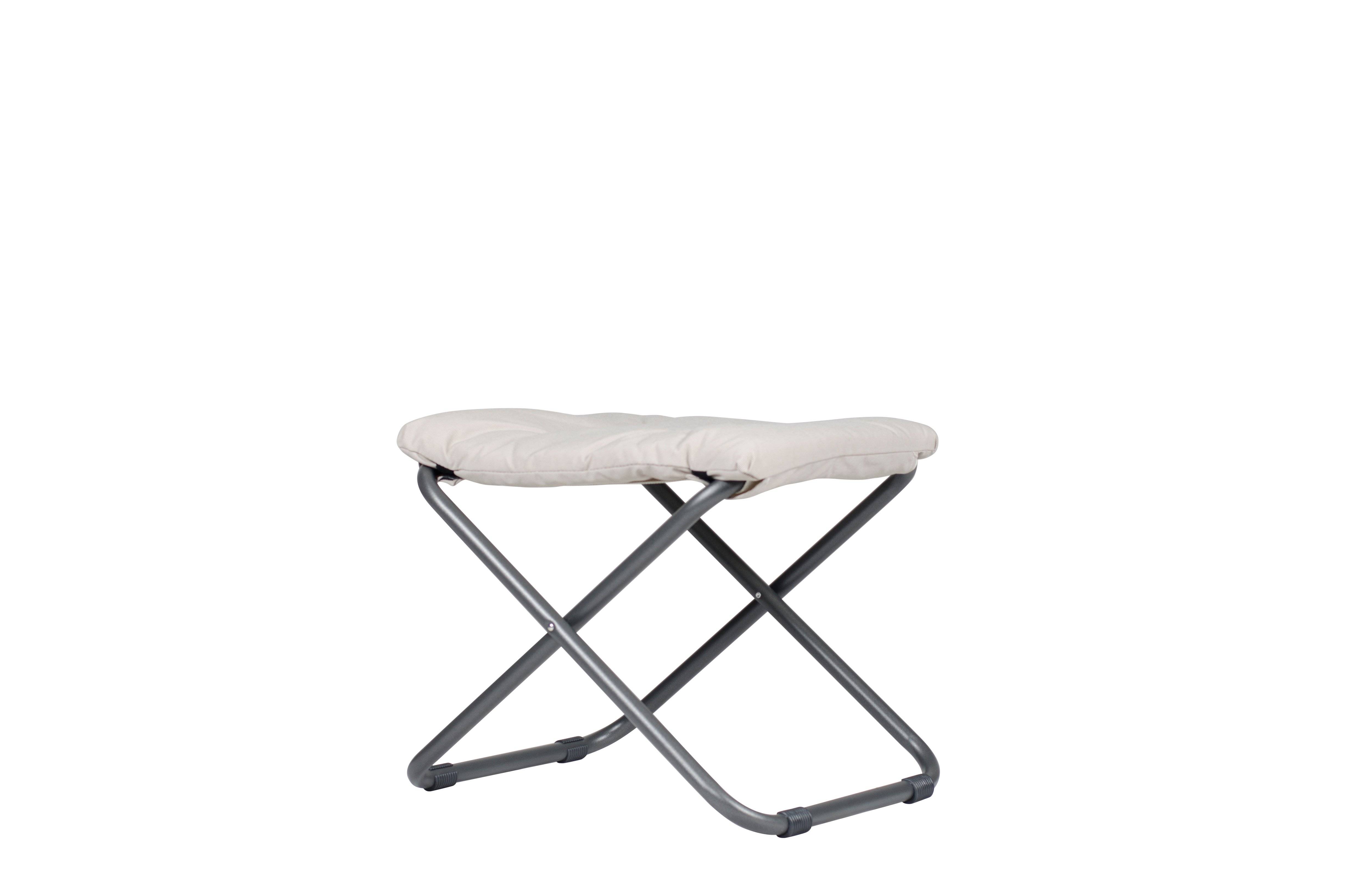 Fiam - Repose-Pieds CHICO SOFT Aluminium ANTHRACITE Oléfine BLANC BEIGE 49x60x47 cm FIAM - Imagen 3