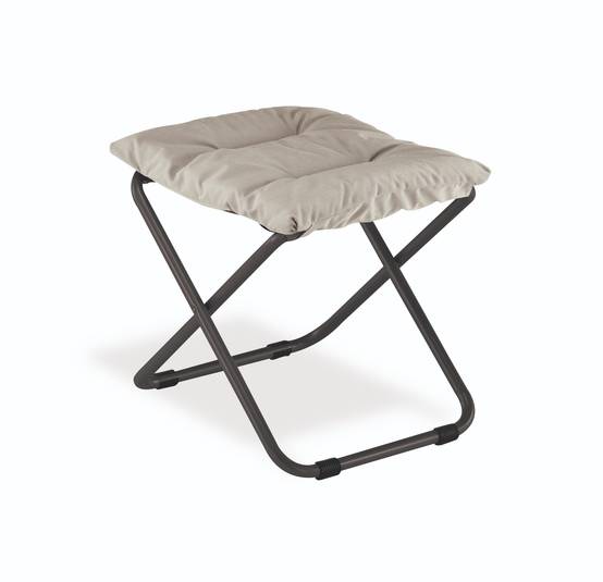 Fiam - Repose-Pieds CHICO SOFT Aluminium ANTHRACITE Oléfine BLANC BEIGE 49x60x47 cm FIAM - Image 1