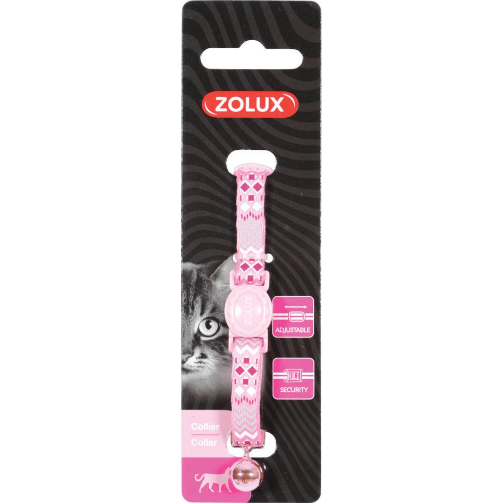 Zolux - zolux - Collier ETHNIC nylon réglable de 17 à 30 cm rose  pour chat - Imagen 2