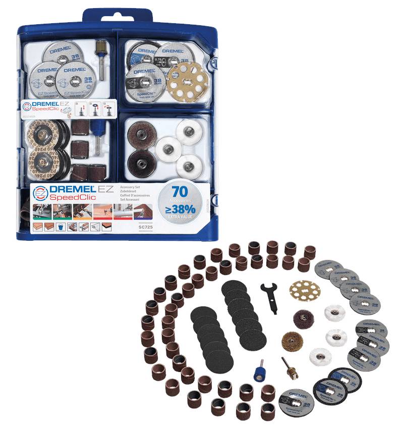 Coffret 70 accessoires EZ SpeedClic multi-usage SC725 - DREMEL - 2615E725JA - Image 1