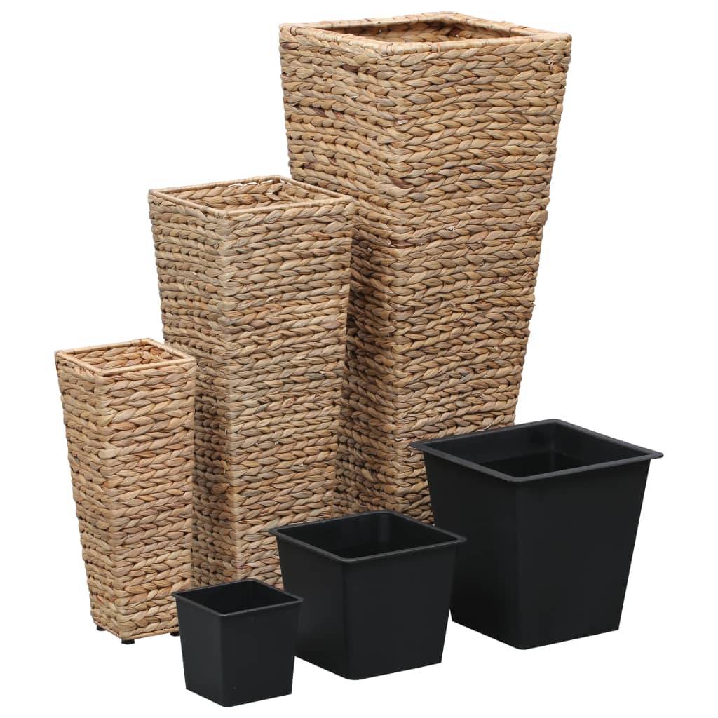 Helloshop26 - Jardinière lit surélevé plantes fleurs jardin 3 pièces jacinthe d'eau marron - Imagen 2