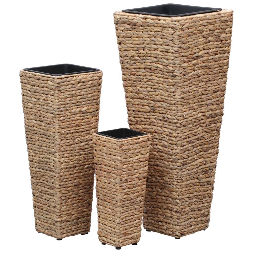 Helloshop26 - Jardinière lit surélevé plantes fleurs jardin 3 pièces jacinthe d'eau marron - Imagen 4