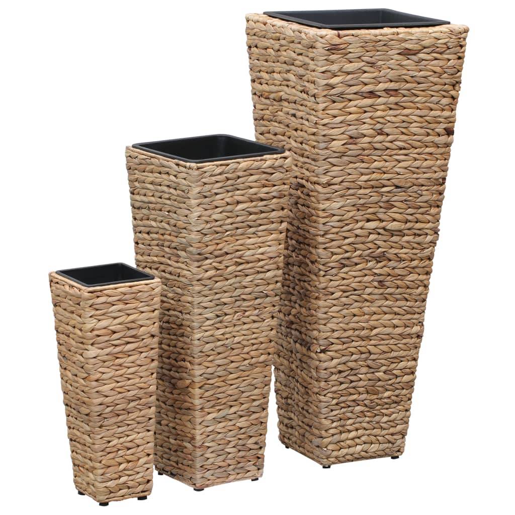 Helloshop26 - Jardinière lit surélevé plantes fleurs jardin 3 pièces jacinthe d'eau marron - Imagen 1