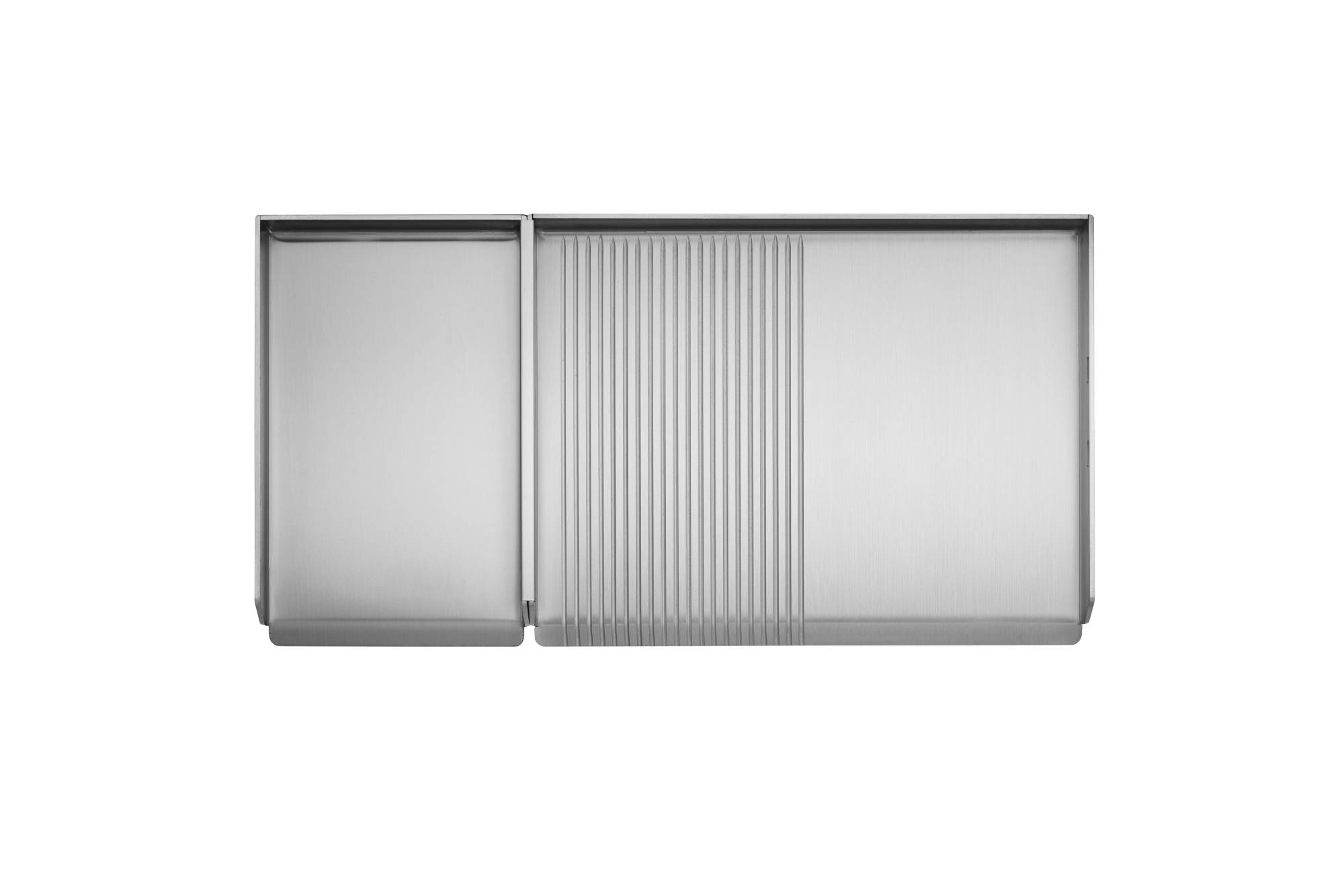 Plancha Planet - Plancha OASI 80MIX 26 Lisse -55 Lisse Rainurée + couvercle - Imagen 3