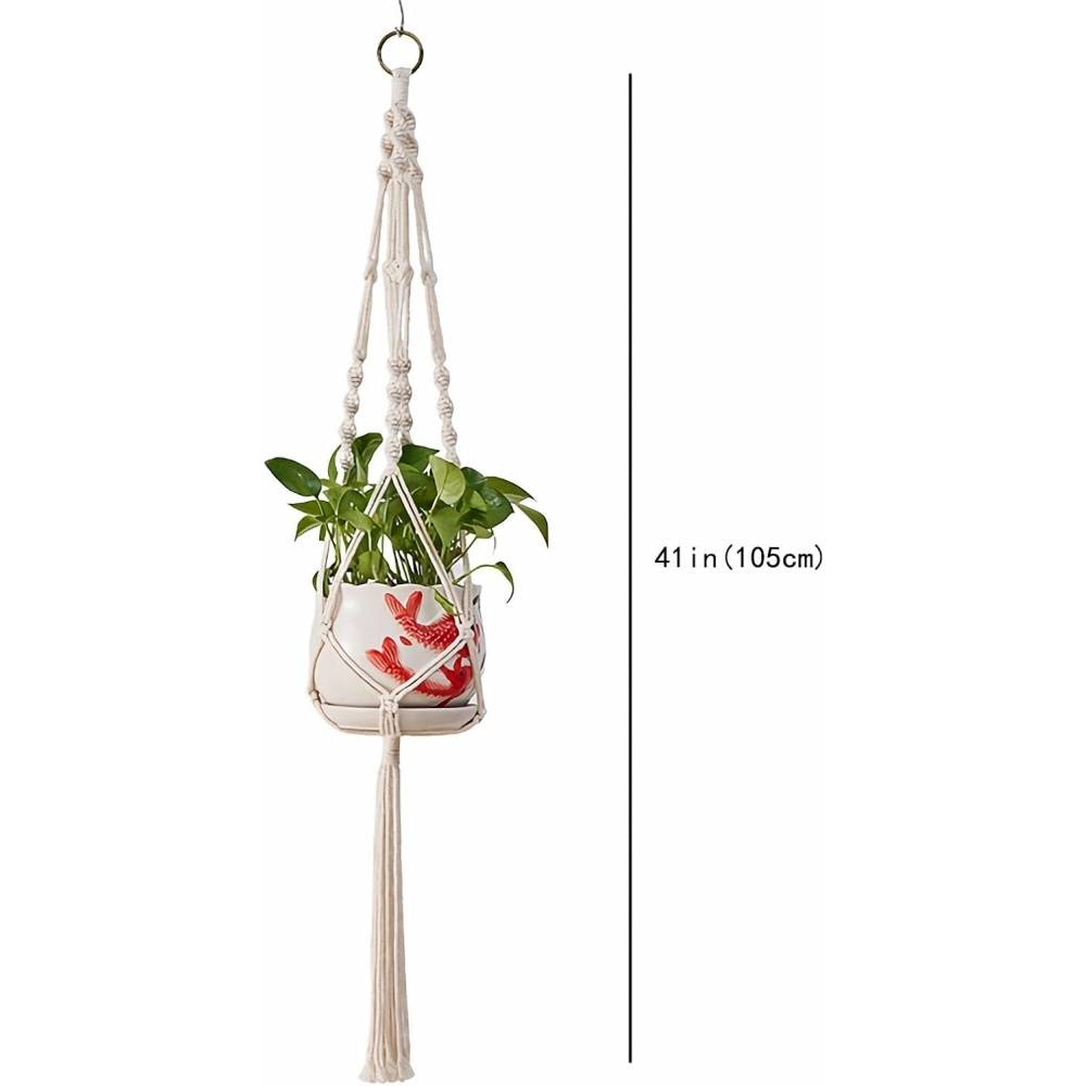 Jardinière suspendue coton -  Pour balcon/intérieur - Décoration plantes - Image 5