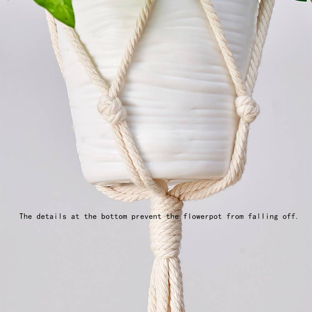 Jardinière suspendue coton -  Pour balcon/intérieur - Décoration plantes - Image 4