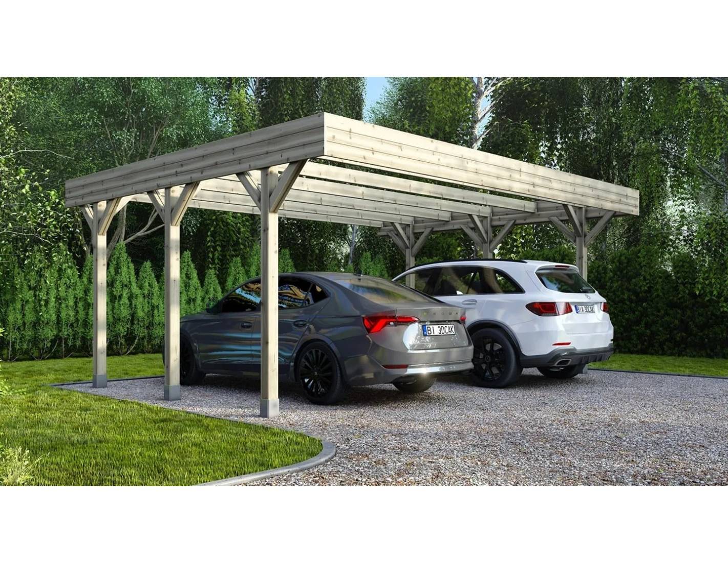Altanka - Carport, abri de voiture  6.06x5.03 m - 30.48 m2 - CAR5 - ALTANKA - Image 1