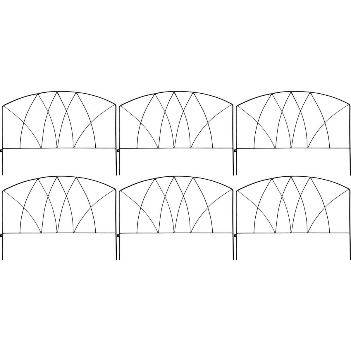 Maxiedge - Bordure de jardin en fer forgé Victoriana Lot de 6 - Imagen 1