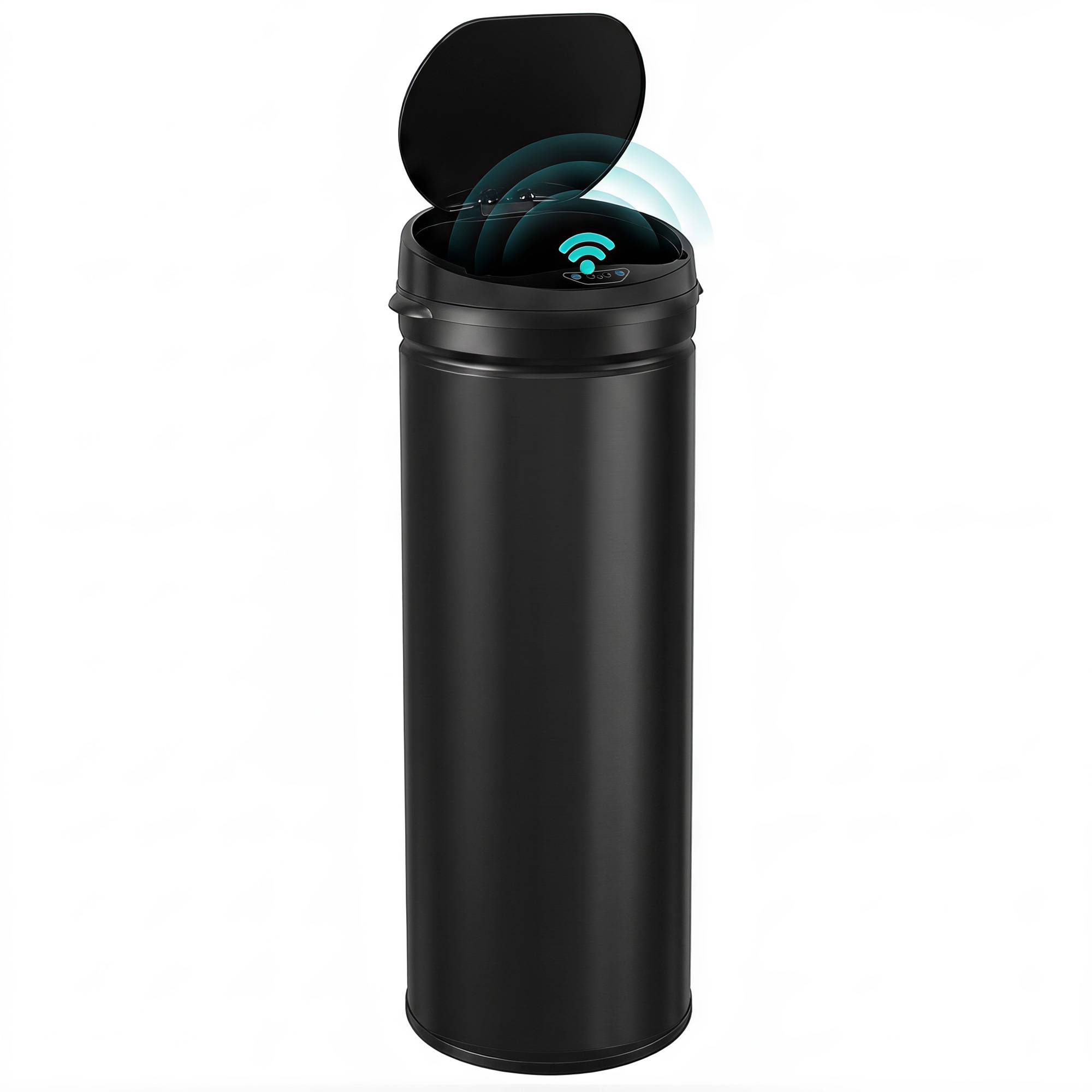 Sans Marque - Cube cuisine automatique 50 L capteur infrarouge anti-traces inox noir érable - Image 1