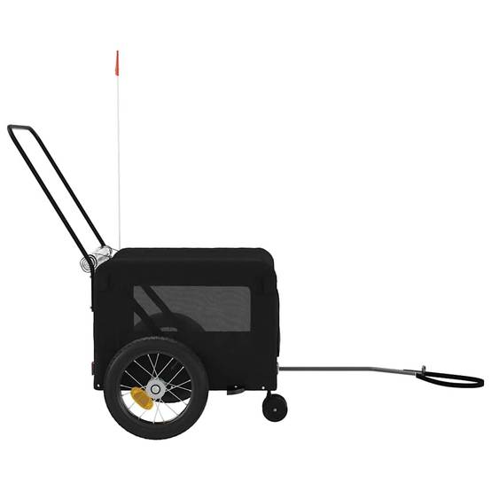 Remorque de vélo pour animaux tissu Oxford et fer noir 120 x 54.5 x 53 cm - PANGIVO - Image 7