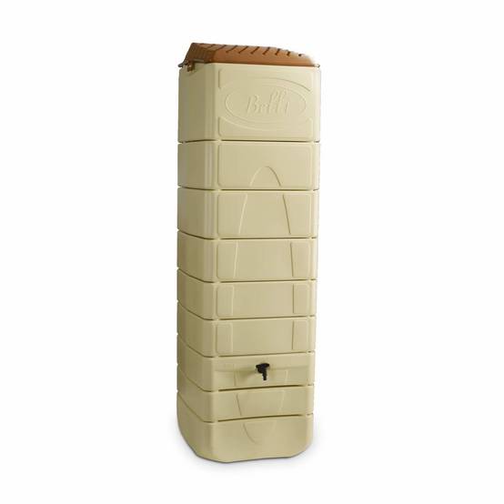 sweeek - Récupérateur d'eau mural Naussac 650L Beige avec kit raccord chéneau inclus - Image 2