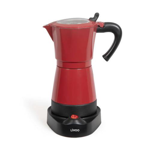 Livoo - Cafetière italienne électrique rouge 6 tasses - Image 2