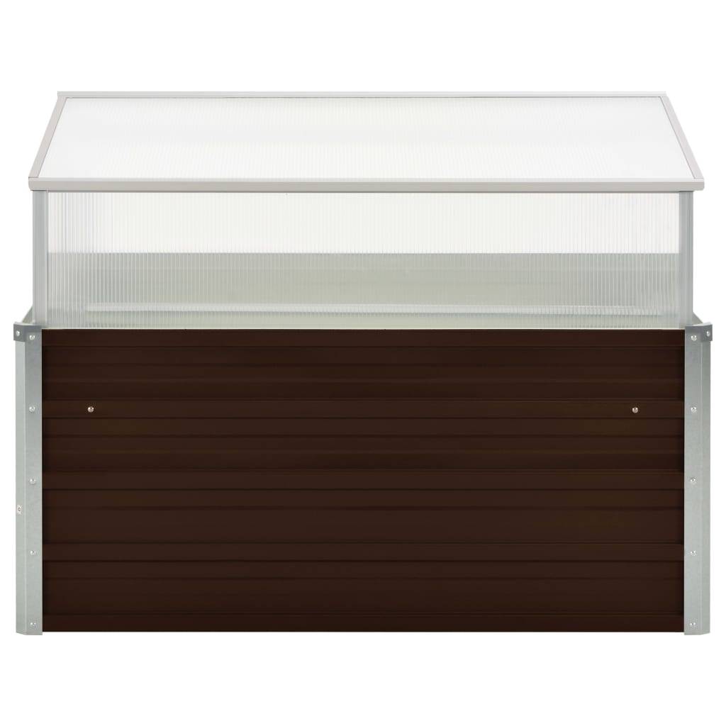 ComfortXL - Carré potager surélevé avec serre de culture intégrée en acier Marron – ComfortXL Outdoor Living - Image 3