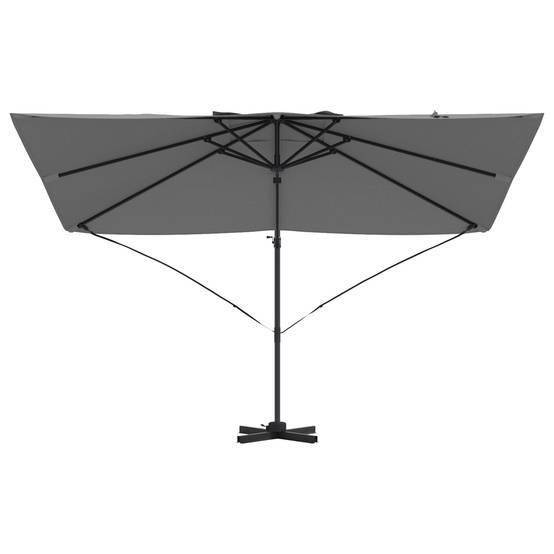 Parasol Déporté de jardin - Parasol d'extérieur Anthracite Polyester, Acier Émaillé Grand - Image 5