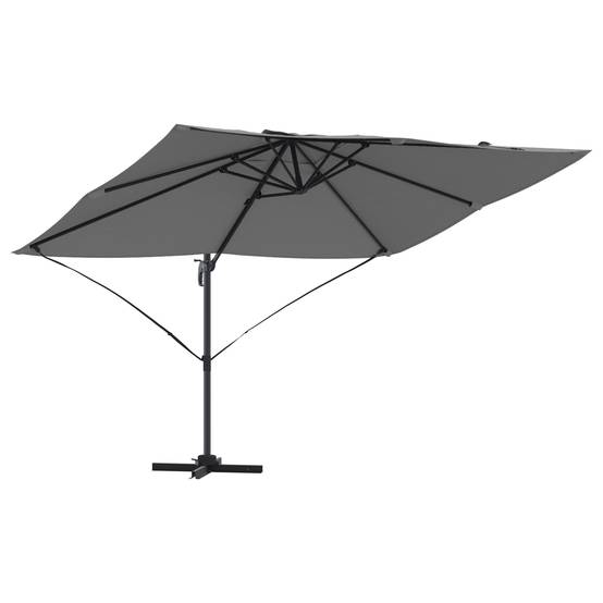 Parasol Déporté de jardin - Parasol d'extérieur Anthracite Polyester, Acier Émaillé Grand - Image 1