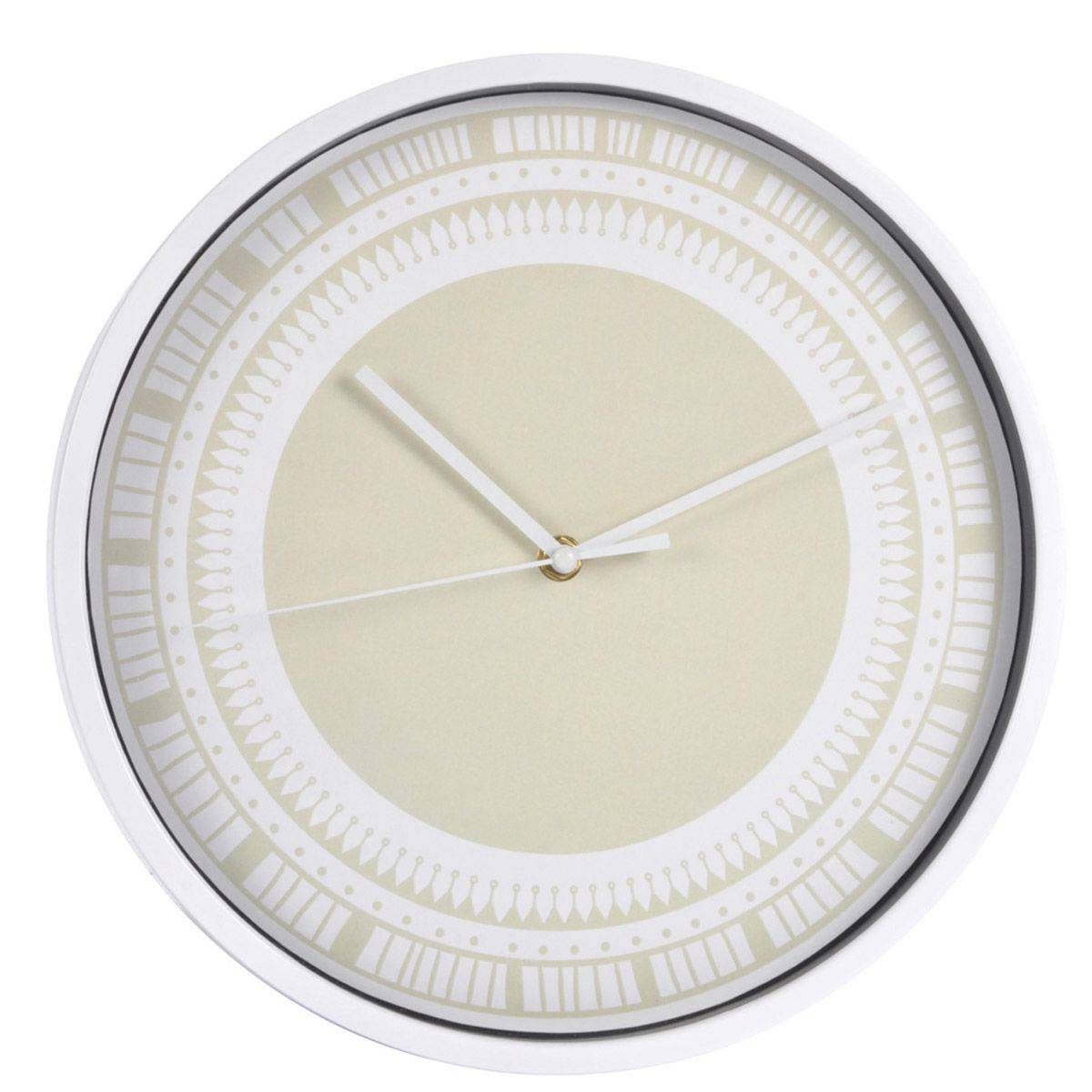 Horloge Murale à Motifs "Ethnic Folk" 30cm Écru - Image 1