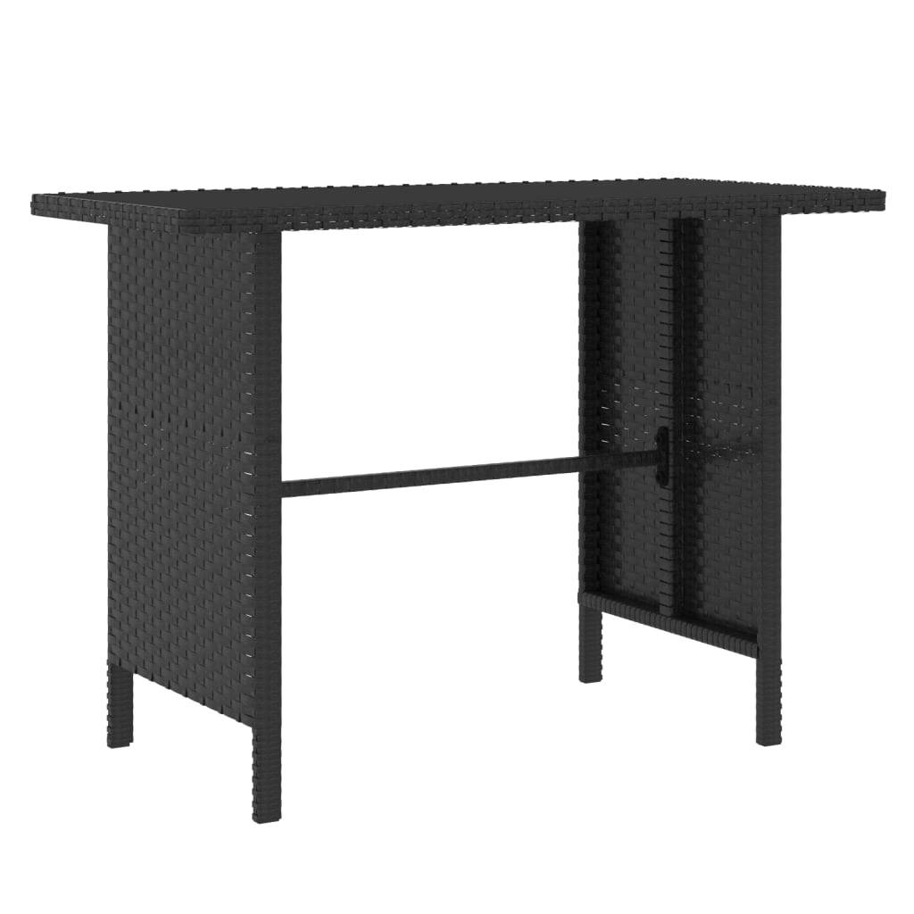 Helloshop26 - Salon de jardin meuble d'extérieur ensemble de mobilier 4 pièces résine tressée noir - Imagen 6