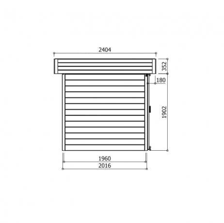 Abri de jardin BERGEN en bois 4,59 m², Plancher Oui - Image 3