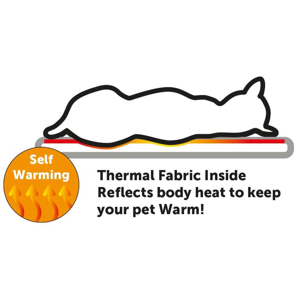 Flamingo - Tapis Thermique S  70 x 50 x 1.5 cm marron pour chien ou chat - Image 3