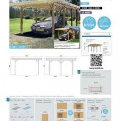 Carport base 5x5 , Ancrage A visser, Panneaux de toit Métal - Imagen 4