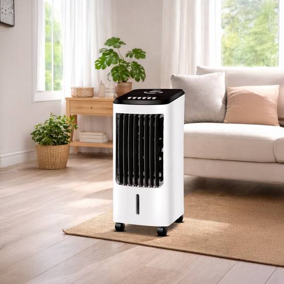 Rafraichisseur d'air portable évaporatif 80W Réservoir 3L + 2 pains de glaces inclus Minuterie 7h Refroidisseur d'air Jocca - Image 2