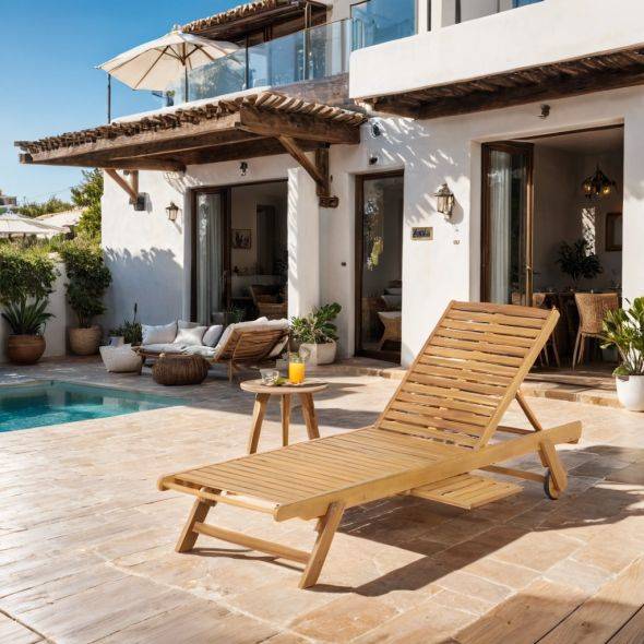 Bain de soleil MOLA en bois d'acacia FSC Beau Rivage - Imagen 2