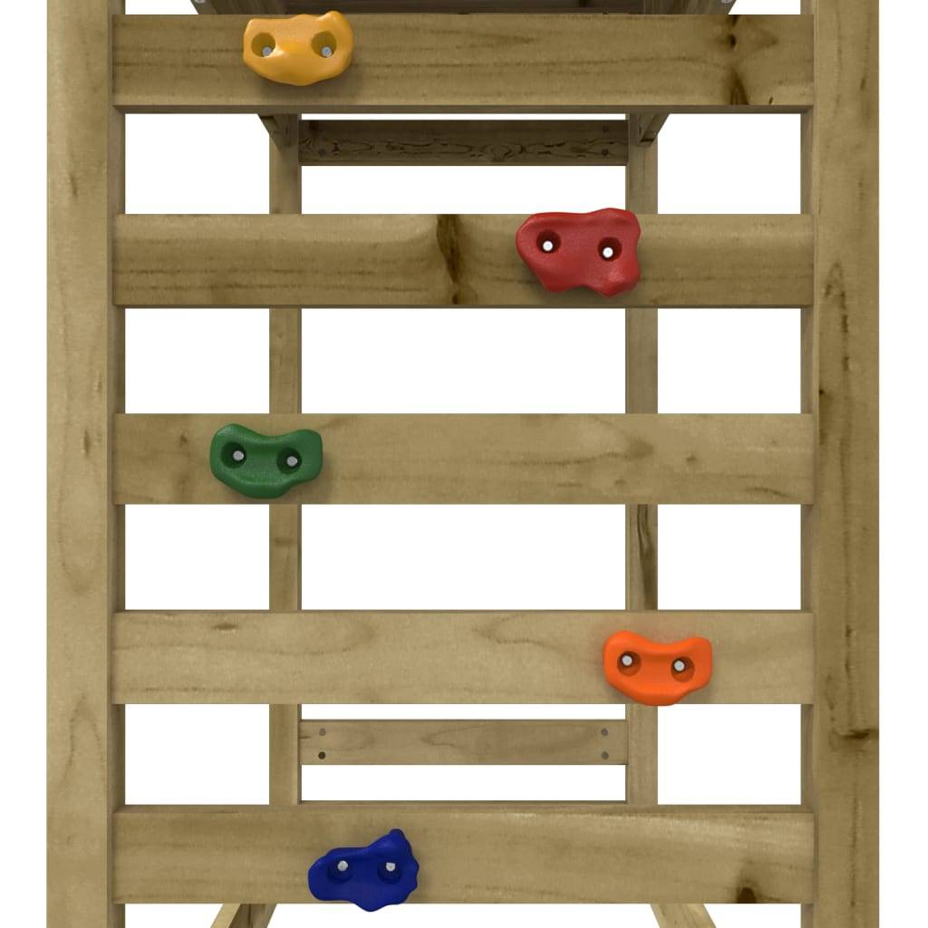 Helloshop26 - Aire de jeux d'extérieur balançoires toboggan portiques robuste jeux jardin 492 x 360 x 264 cm bois de pin imprégné - Imagen 8