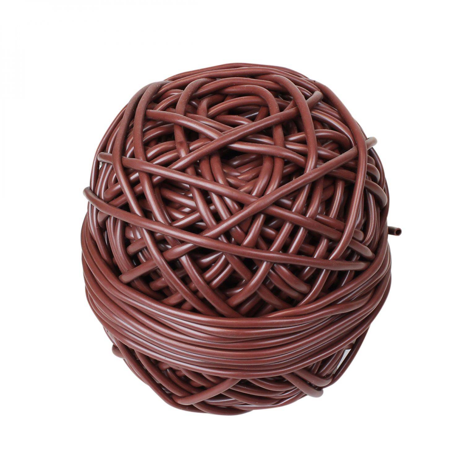 Linxor - Bobine de lien de tuteurage, tube creux antigel en PVC, pour plantes et arbustes d'intérieur ou extérieur - Diam 3 mm x 50 m - Marron - Linxor - Imagen 1