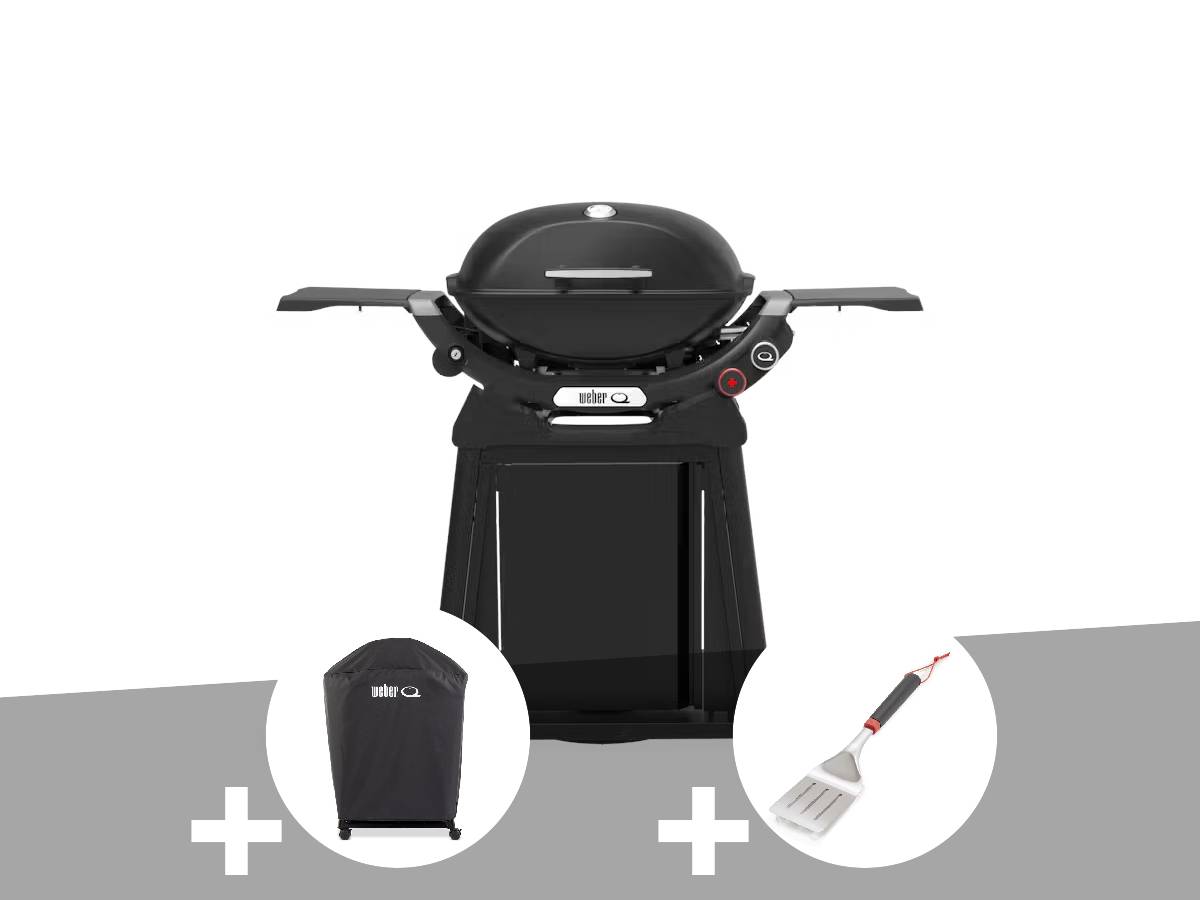 Weber - Barbecue à gaz Q 2800N+ Chariot noir + Housse + Spatule - Weber - Image 1