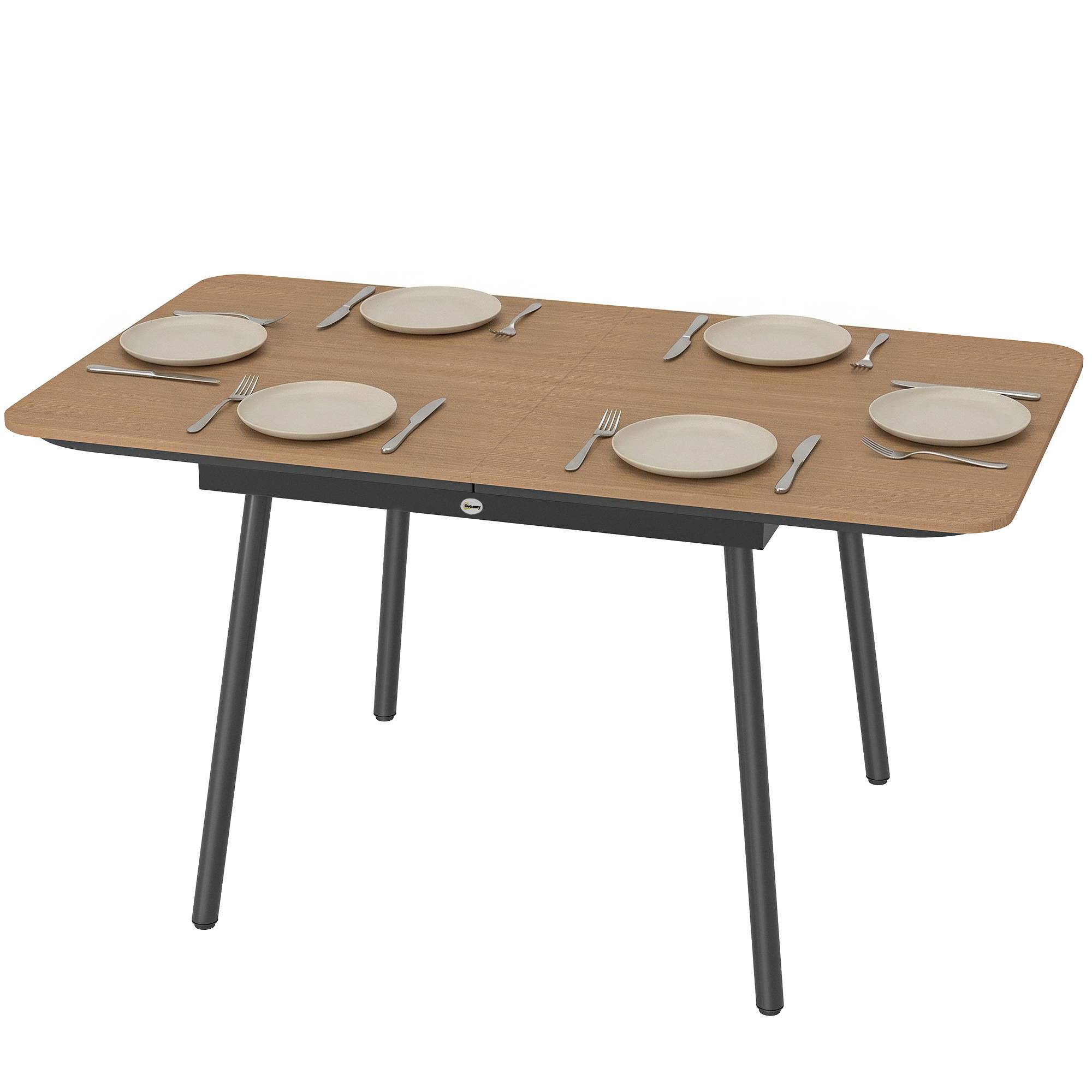 ComfortXL - Table de jardin 6 personnes WPC teck 140 x 80 cm pieds réglables extérieur - ComfortXL Outdoor Living - Image 2