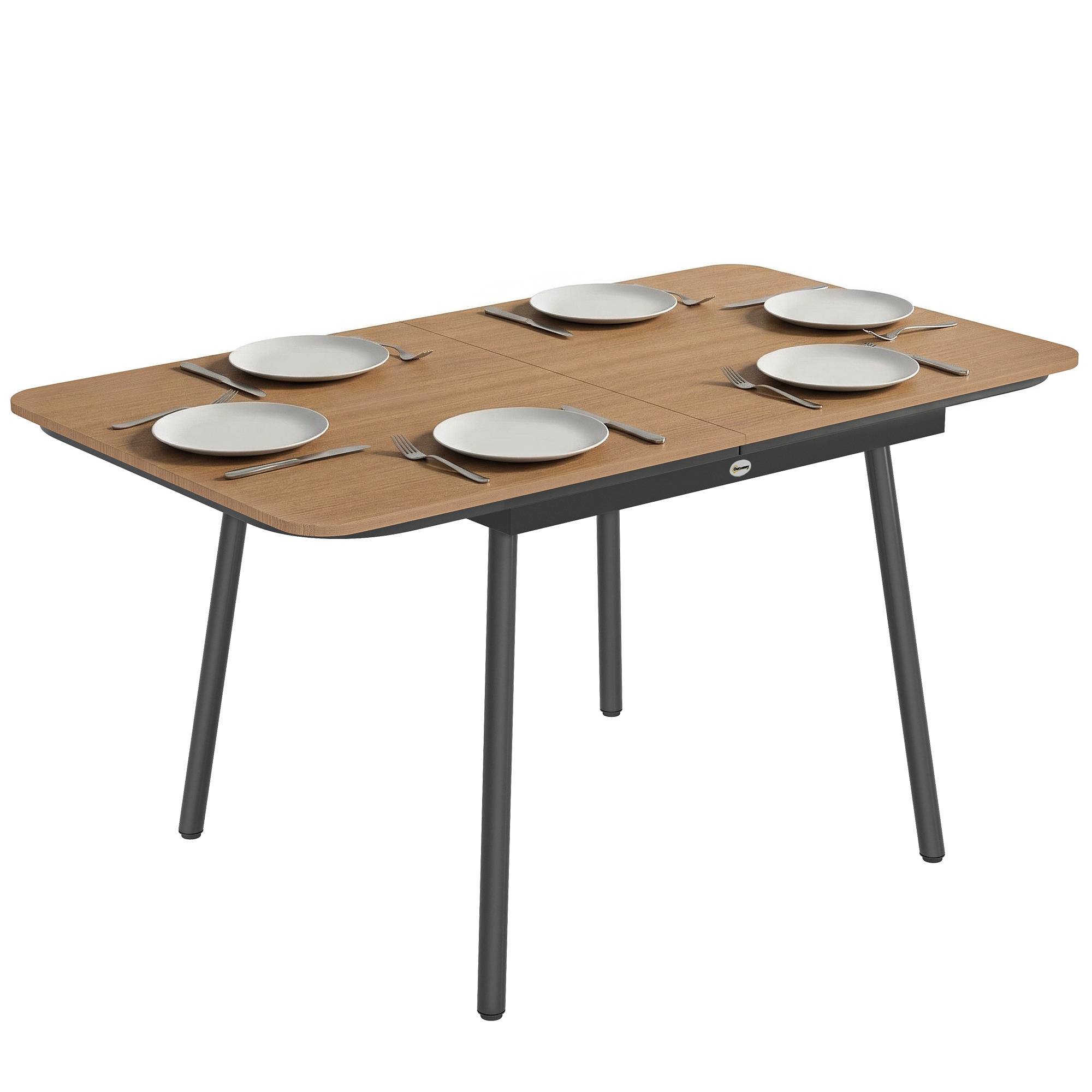 ComfortXL - Table de jardin 6 personnes WPC teck 140 x 80 cm pieds réglables extérieur - ComfortXL Outdoor Living