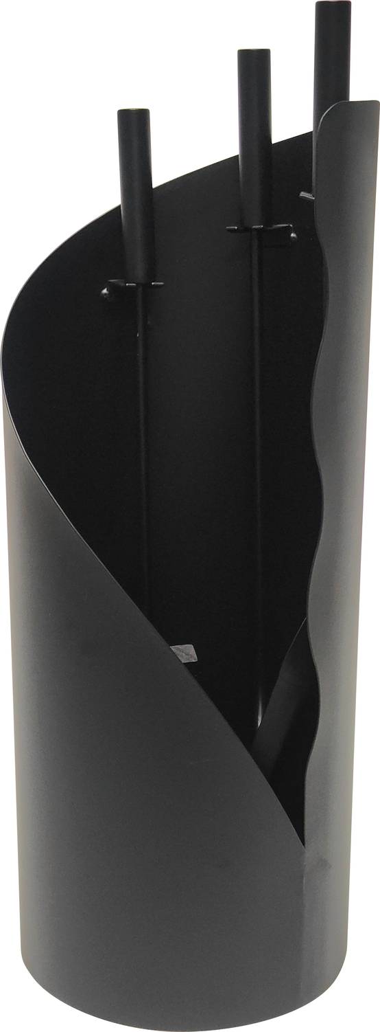 Serviteur de cheminée 3 pièces noir 55,5x20x20cm - PRACTO HOME - Jardiland