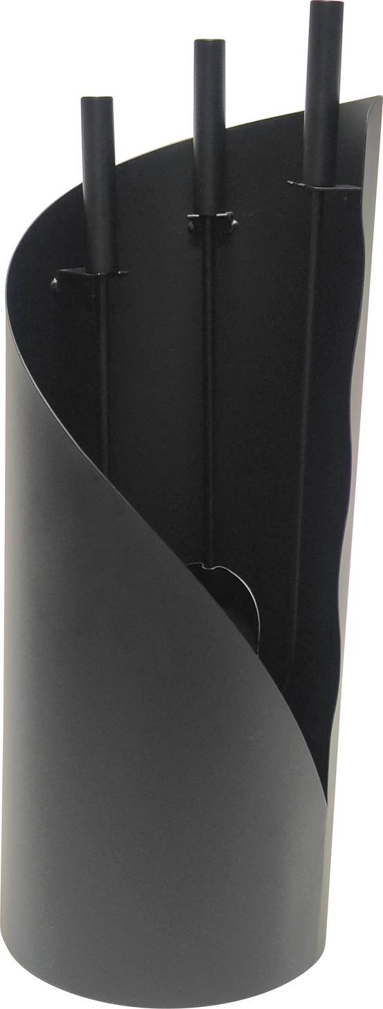 Serviteur de cheminée 3 pièces noir 55,5x20x20cm - PRACTO HOME - Jardiland