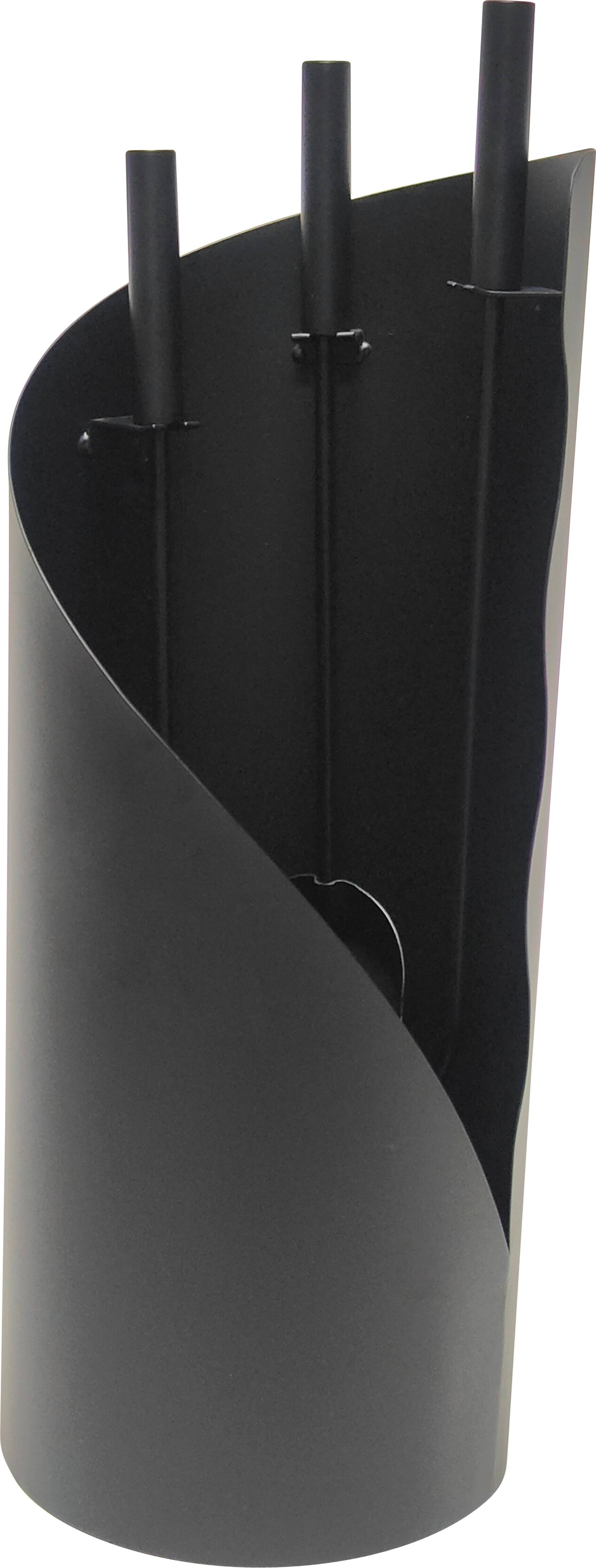 Serviteur de cheminée 3 pièces noir 55,5x20x20cm - PRACTO HOME - Jardiland