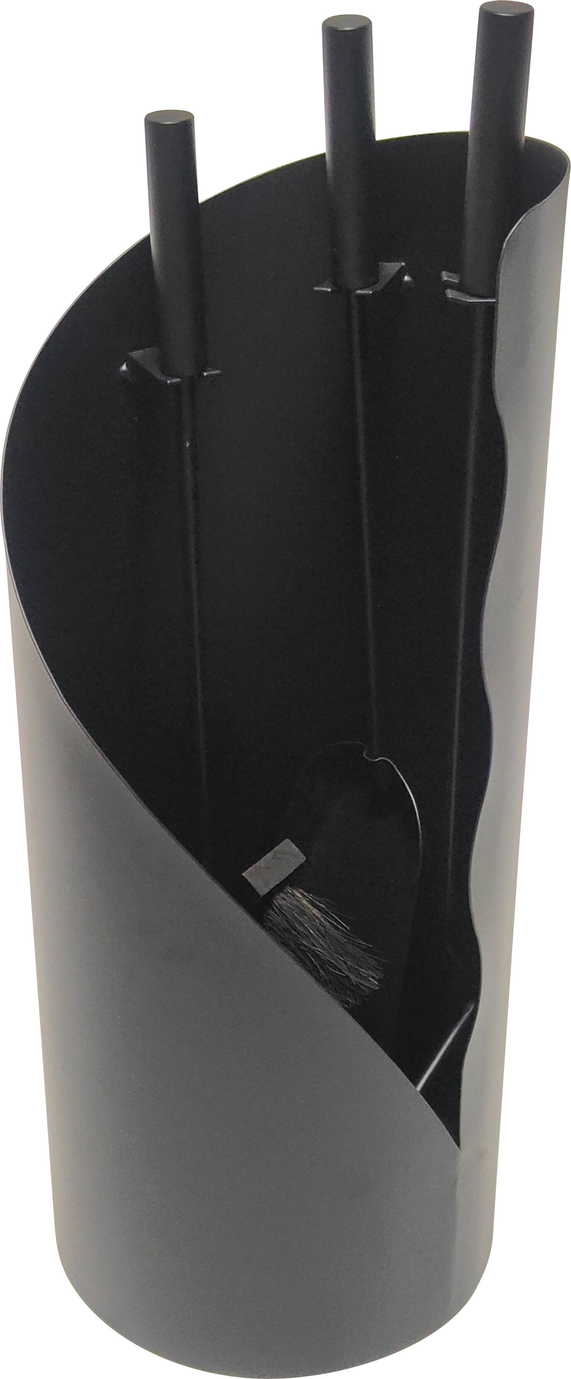 Serviteur de cheminée 3 pièces noir 55,5x20x20cm - PRACTO HOME - Jardiland