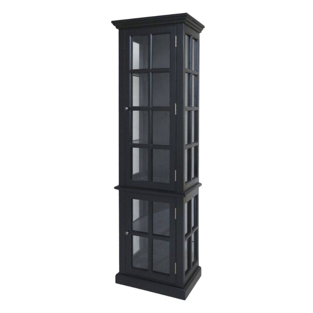 Chemin De Campagne - Armoire 2 portes rangement chambre salle de bain bois noir 196cm Chemin de campagne - Imagen 1
