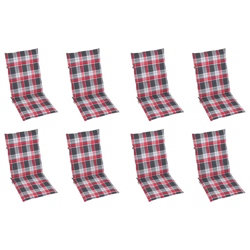 PANGIVO - Chaises inclinables de jardin et coussins rouges Teck solide 57 x 71.5 x 100 cm - PANGIVO - Image 6