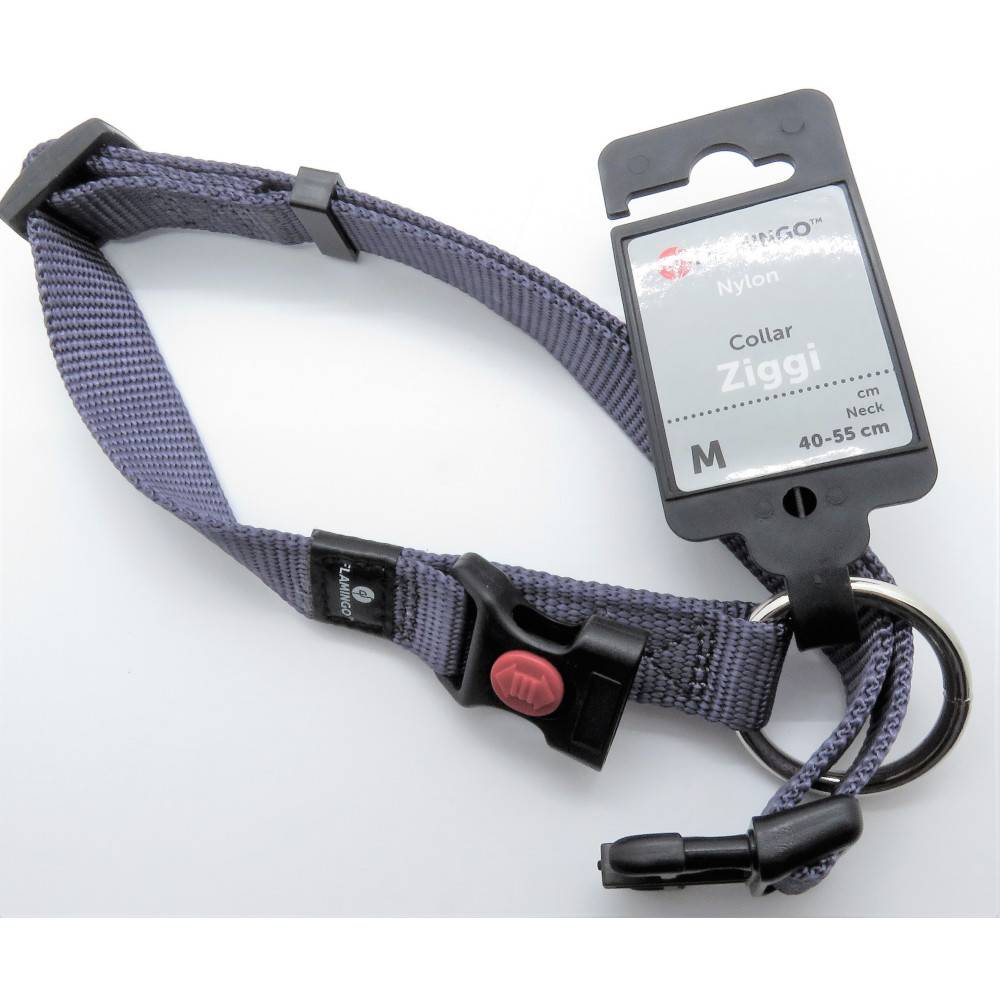 Collier Ziggi bleu granite 40 -55 cm. 20 MM . taille M. pour chien. - Image 1