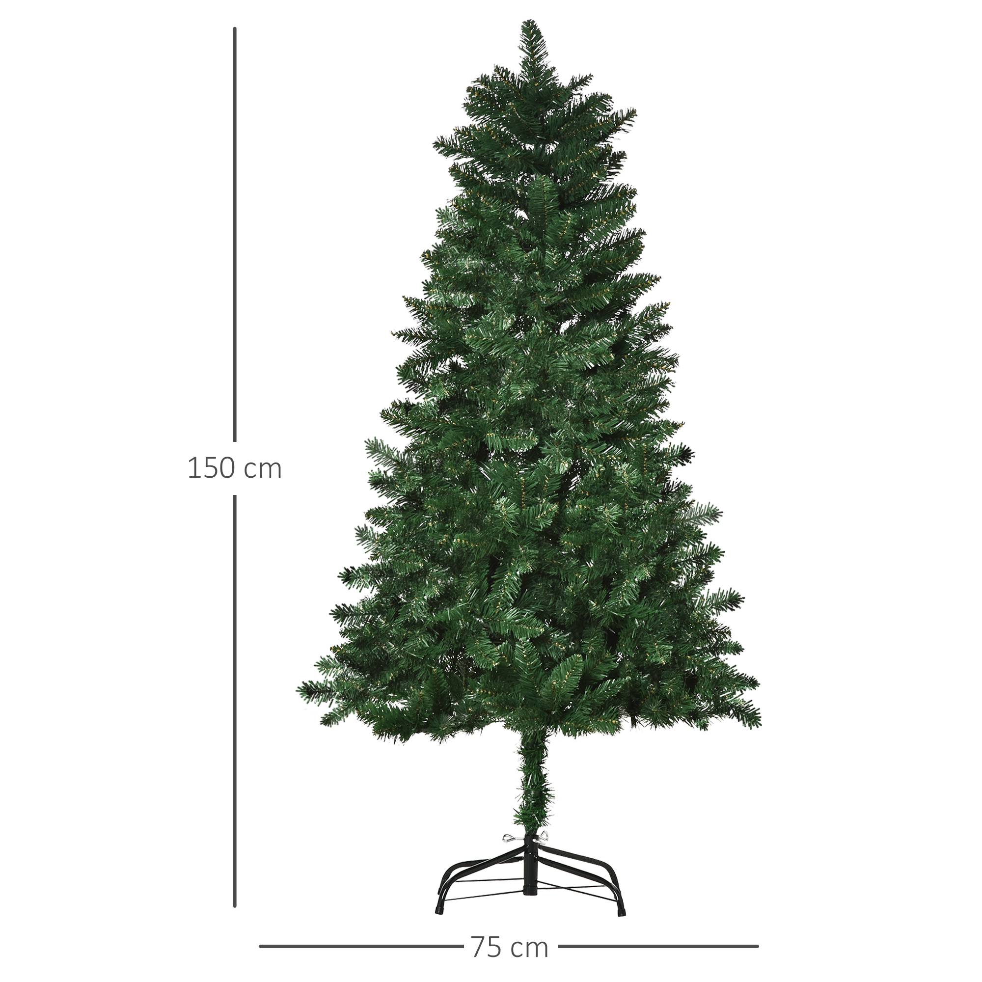Sapin de Noël Artificiel 150H cm 454 Branches épines Imitation Nordmann Grand réalisme Vert - Image 4