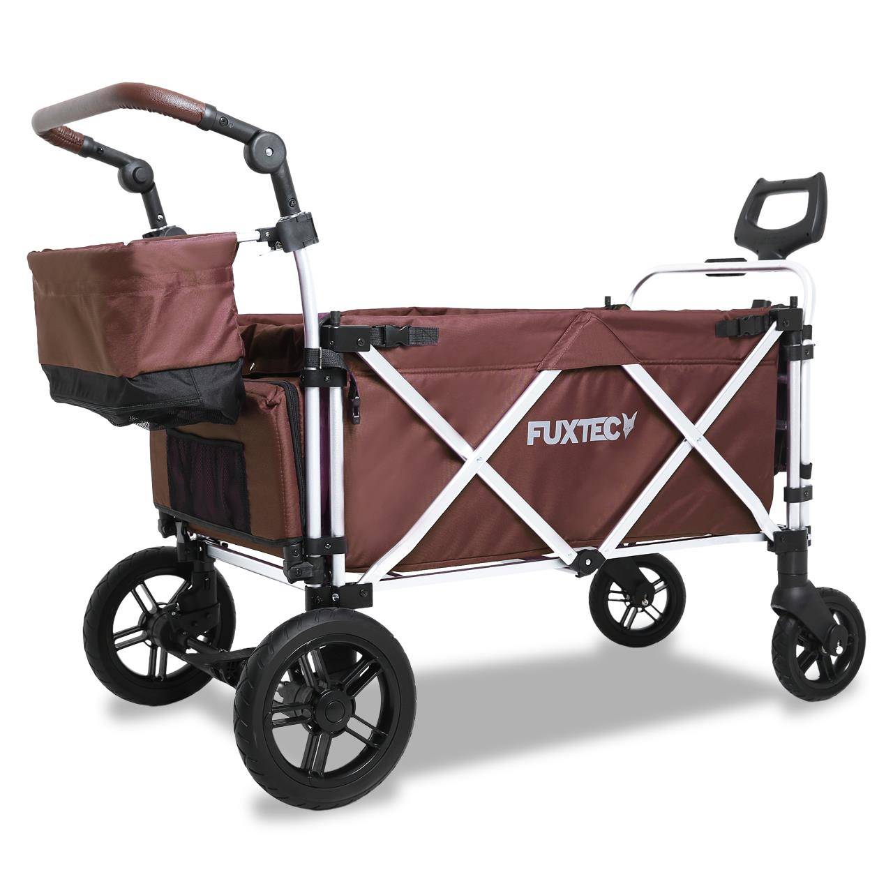 FUXTEC Chariot Pliable Super Cruiser + CTL950 – Violet – Avec Toit, Frein, Pneus Caoutchouc – Certifié TÜV – 75 Kg