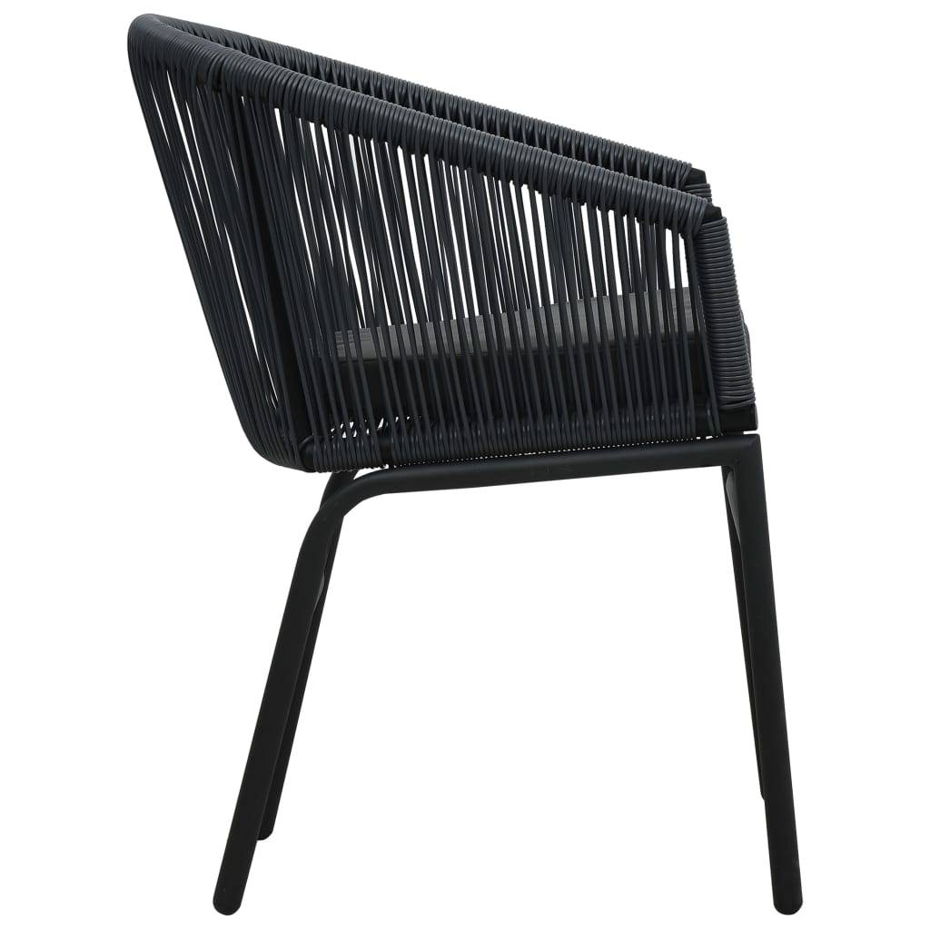 Vidaxl - Ensemble de bistro 3 pcs avec coussins Rotin PE Noir vidaXL 48138 - Imagen 7