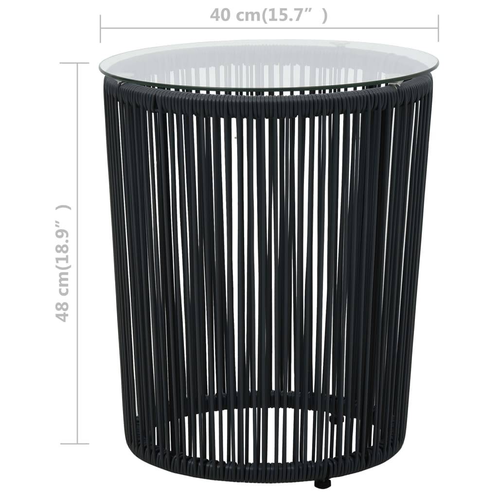 Vidaxl - Ensemble de bistro 3 pcs avec coussins Rotin PE Noir vidaXL 48138 - Imagen 3