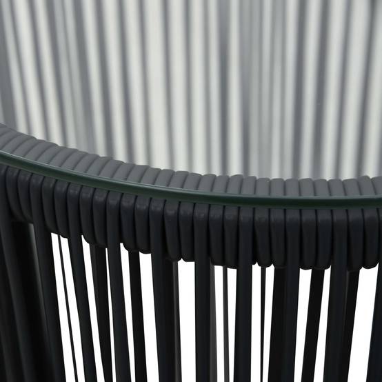 Vidaxl - Ensemble de bistro 3 pcs avec coussins Rotin PE Noir vidaXL 48138 - Imagen 4