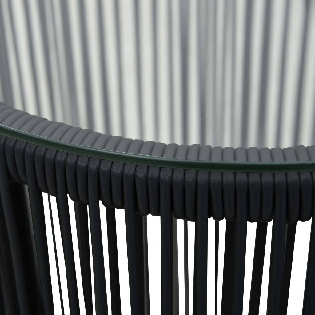 Vidaxl - Ensemble de bistro 3 pcs avec coussins Rotin PE Noir vidaXL 48138 - Imagen 4