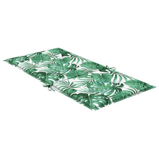 Coussins de chaise dossier bas polyester motif feuilles 100 x 50 x 3 cm - PANGIVO - Image 6
