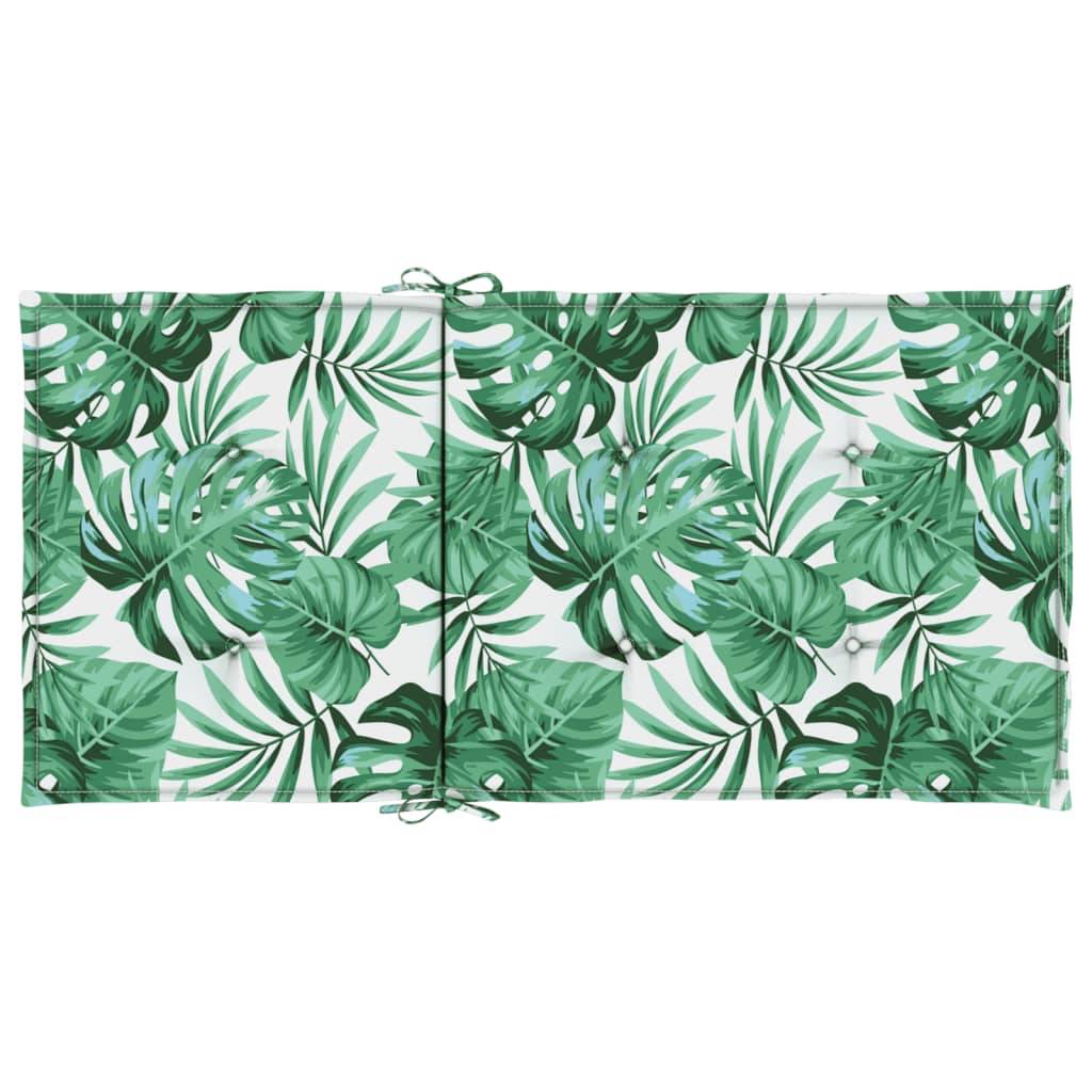 Coussins de chaise dossier bas polyester motif feuilles 100 x 50 x 3 cm - PANGIVO - Image 7