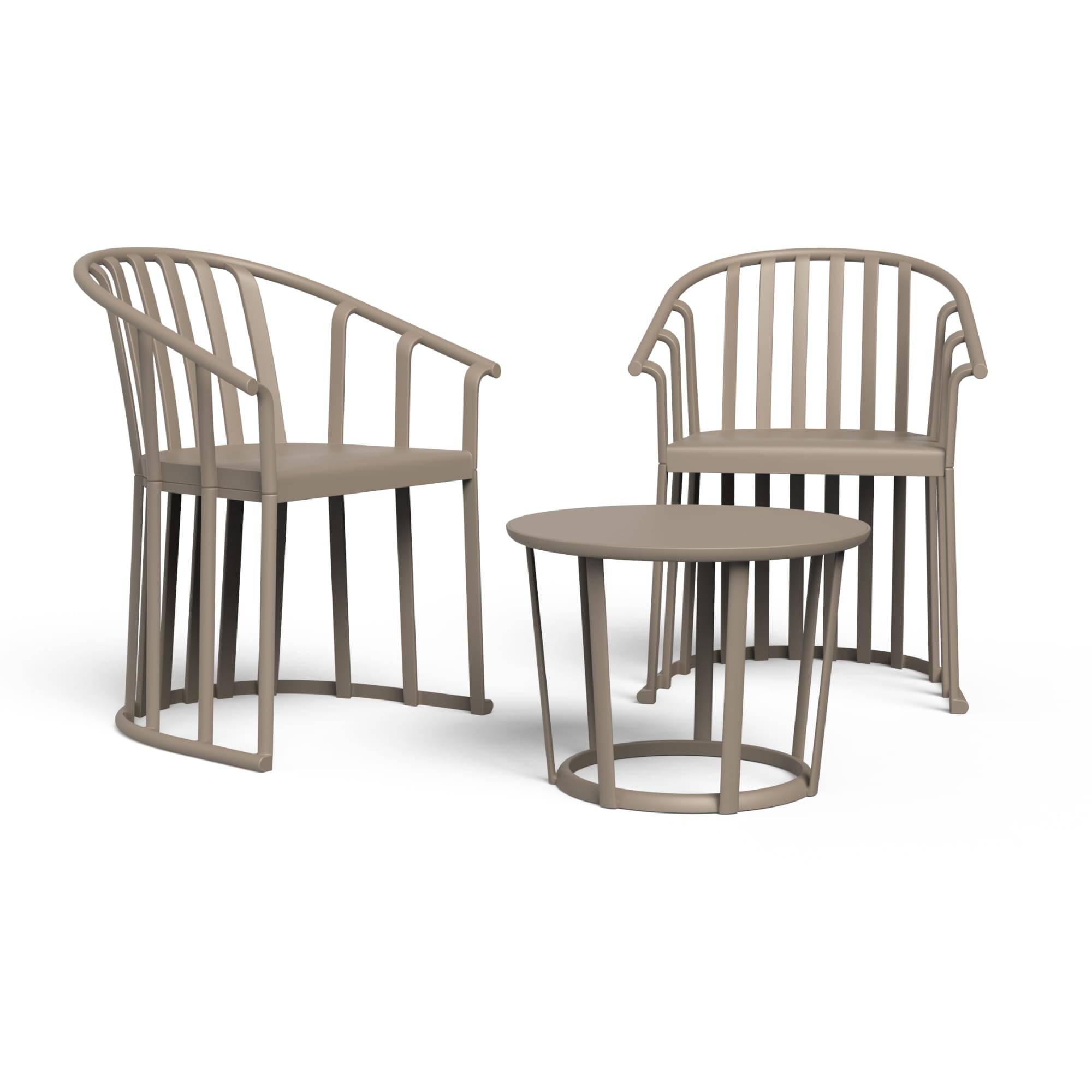 Resol - Fauteuils et table Raff Resol plastique beige (Lot de 2+1) - Image 1