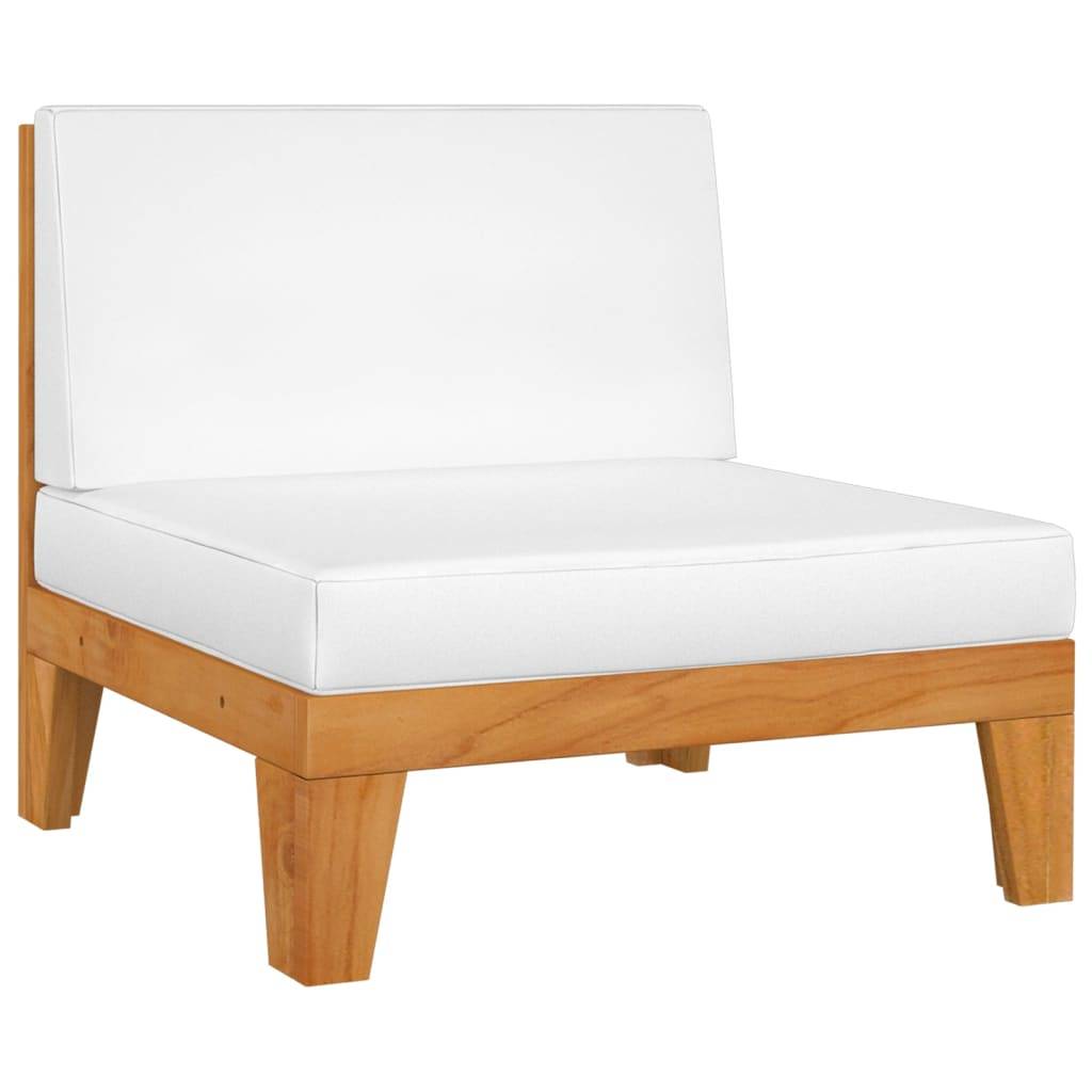 Helloshop26 - Salon de jardin meuble d'extérieur ensemble de mobilier 10 pièces avec coussins bois d'acacia solide - Imagen 4