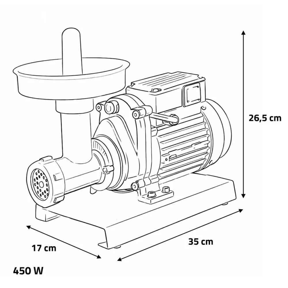 Reber - Hachoir à viande électrique 450 Watts Reber® n°5 professionnel Reber - Image 6