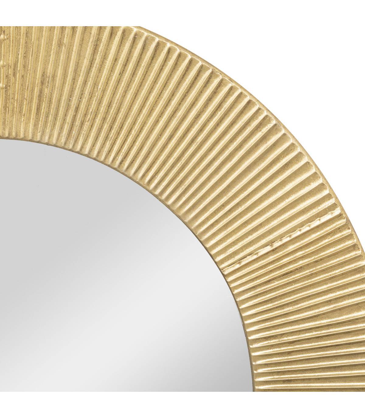 Grand Miroir mural en Métal Doré D 90 cm - Imagen 2